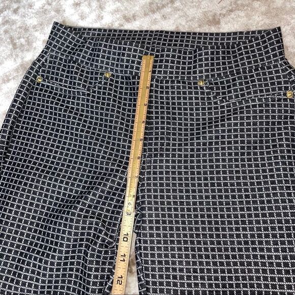 Michael Kors Black White Checkered Stretch Legging SZ SM work/comfort pants - Picture 9 of 9